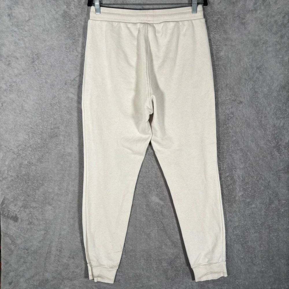 Adidas Originals Mens M Cream Trefoil Logo Fleece Jogger Sweatpants HE9410 32x32